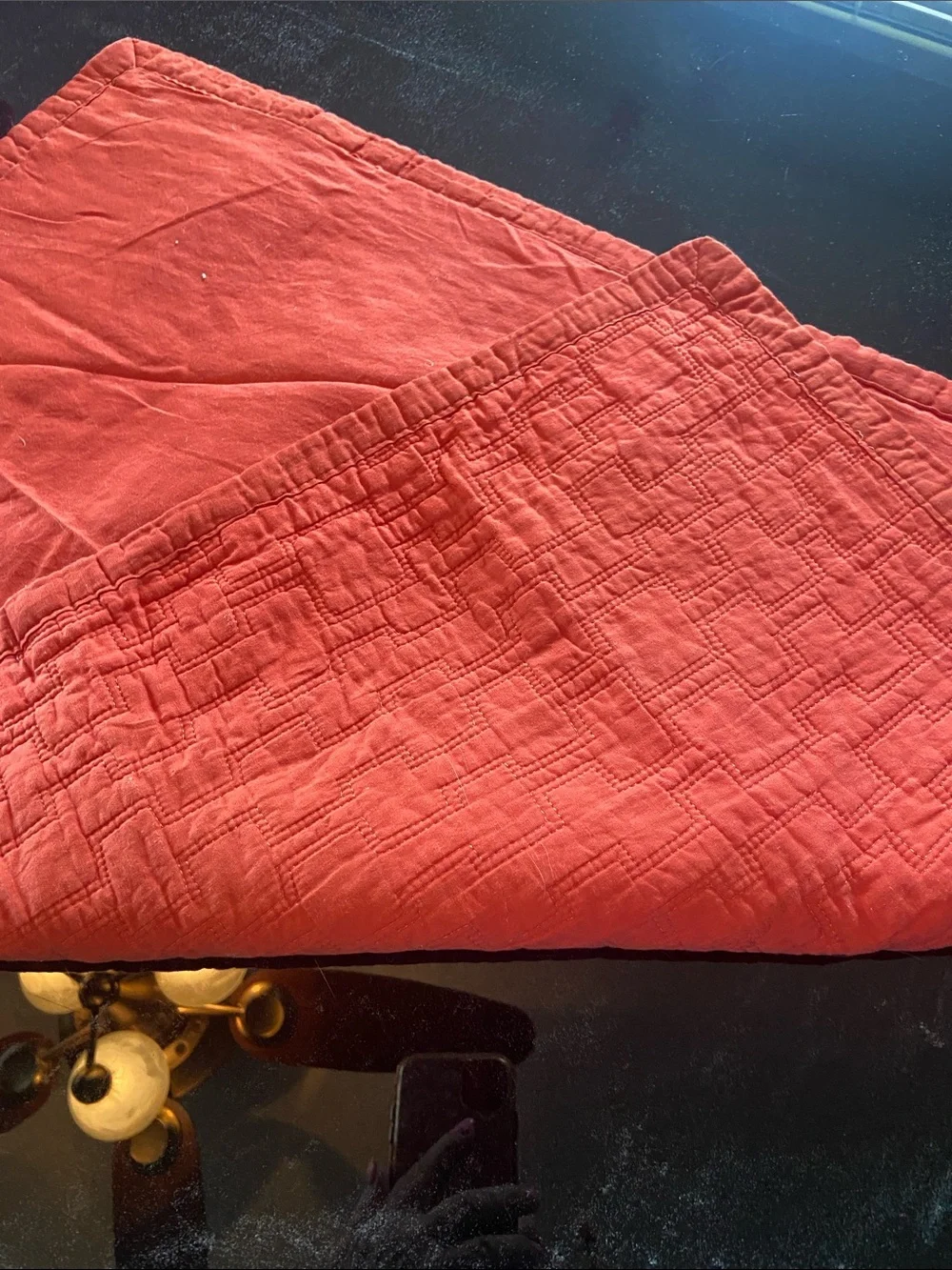 1Orange Pillow Sham, 4 pair Pillow Cases 2orange, 2black, 2dark red, and 2tan